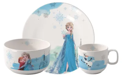 Image de Villeroy & Boch, ensemble de vaisselle pour enfants Disney Frozen & Stitch, comprenant 6 pièces pour 2 enfants