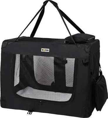 Produktbild von Hundetasche Hundetransporttasche Hundebox XL Katzentransportbox Autobox schwarz