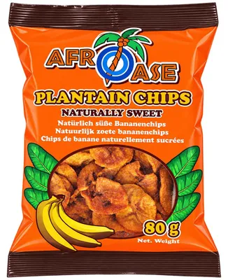 Produktbild von Afroase Plantain Chips Naturally Sweet 80g