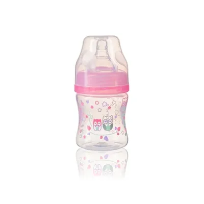 Image de BabyOno Biberon anticolique à col large, 120ml - rose