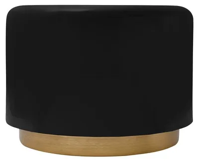 Produktbild von Design-Pouf Artisse 250 schwarz mit goldenem Sockel