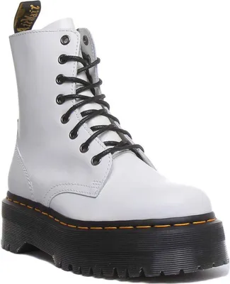 Produktbild von Dr Martens Jadon Smooth 8 Ösenschnürbare Plateaustiefel Weiß – undefined / Weiß