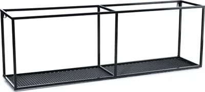 Produktbild von HowHomely Wandregal Loft-Stil - stilvolles Hängeregal für jeden Raum, Schwarz 90 cm