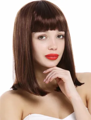 Produktbild von WIG ME UP Perücke Clavi Longbob glatt Pony Rotbraun Blond gesträhnt VK-39-33H27
