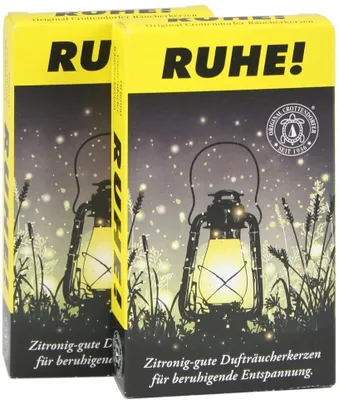 Produktbild von Crottendorfer Räucherkerzen RUHE 2er Set - zitronig-gut gegen Mücken, 2x24 Stück Größe M