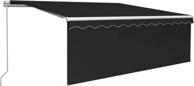 Image de vidaXL Store manuel rétractable avec enrouleur 4x3 m Anthracite