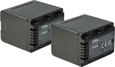 Produktbild von vhbw 2x Akku kompatibel mit Panasonic HC-V500EG-S, HC-V700M, HC-V700, HC-V500M, HC-V500EG-K Videokamera Camcorder (3200 mAh, 3,6 V, Li-Ion) + Infochip