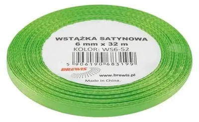Immagine prodotto di Nastro di raso verde 6 mm x 32 m - Brewis