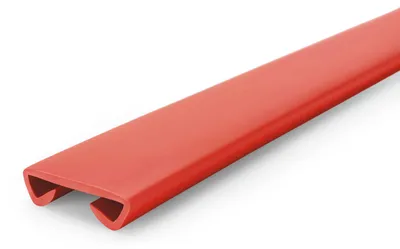 Produktbild von QUEST Handlaufprofil, PVC-Handlauf 40x8 mm, Treppenhandläufe, Handlaufleiste, Handlaufverkleidung STANDARD, Kunststoffhandlauf, rot, 1 m