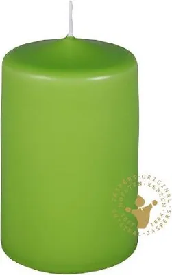 Produktbild von Stumpenkerzen apfelgrün 100 x 60 mm, 10 Stück