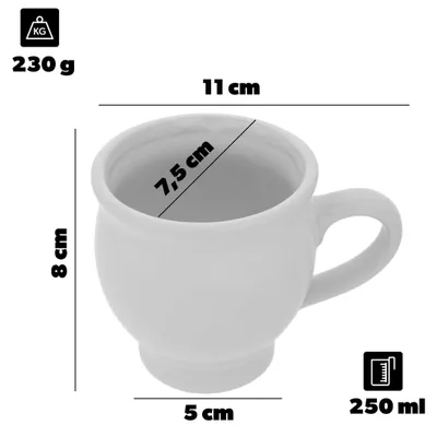 Imagen del producto de Taza de cerámica, capacidad de 250 ml, certificación de seguridad alimentaria, color marrón, Imagen generada por IA
