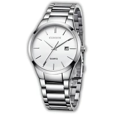 Image de Montre Homme Curren Classic Steel Elegant Date Watch 4 Colours Gift