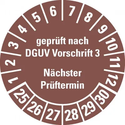 Produktbild von Dreifke® Prüfplakette  nach DGUV Vorschrift 3 Nächster Prüftermin 25-3...