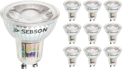 Produktbild von 10x LED Lampen GU10 5W warmweiss RA95 flimmerfrei 230V LED Leuchtmittel SEBSON