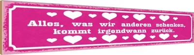 Produktbild von vianmo Holzschild 10x46 cm alles kommt irgendwann zurück Dekoration