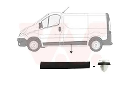 Produktbild von VAN WEZEL Seitenschutzleiste links 4396425 für RENAULT Trafic III Kastenwagen (FG) Trafic III Bus (JG) für OPEL Vivaro B Combi (X82) für FIAT
