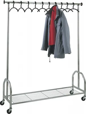 Produktbild von Garderobenwagen Chromo BxTxH 151x45x179cm chrom