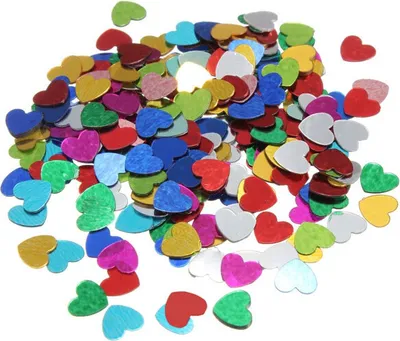 Image de 200 paillettes métalliques - cœurs