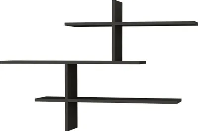 Image de DECORTIE Leo Étagère flottante moderne Gris anthracite 123 x 22 x 81 cm