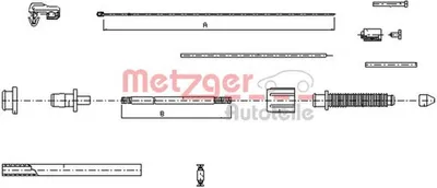 Produktbild von METZGER Gaszug Bowdenzug 10.0382 für RENAULT TWINGO I (C06) 1310/1560mm