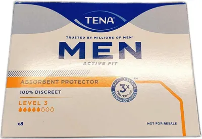 Produktbild von TENA MEN Schutzvorrichtung Inkontinenz Monatliche Vorratspackung Schutzstufe 3 Absorbierend