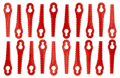 Produktbild von vhbw 20x Ersatz-Messer kompatibel mit Güde RT 18-201-05, RT 18-0 Rasentrimmer - Ersatzklinge Rot, Kunststoff