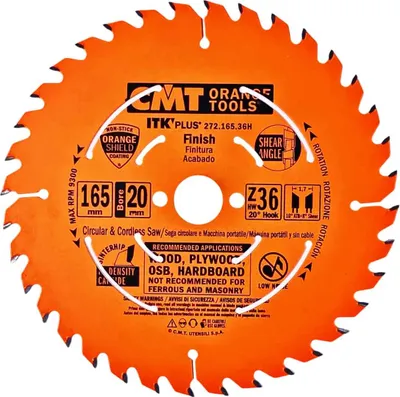 Produktbild von CMT | Ultradünnes Sägeblatt ø 165/20 mm Z36 WZ/ATB
