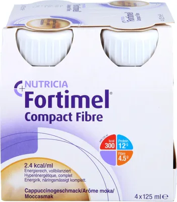 Obrázok produktu pre Fortimel Compact Fibre Cappuccino, 4X125 ml FLU