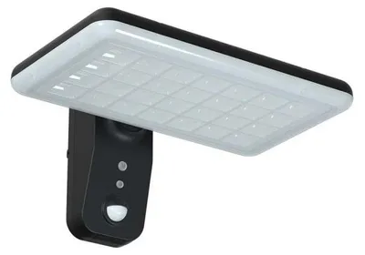 Immagine prodotto di V-TAC VT-414 Lampada solare LED 15W nera da parete rettangolare con Pannello fotovoltaico e sensore movimento CCT 4000K+6000K IP65 - 10315