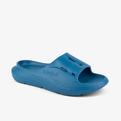 Produktbild von Coqui Kobe Herren Slipper mit personalisierbarem Obermaterial für Anhänger, Ozeanblau