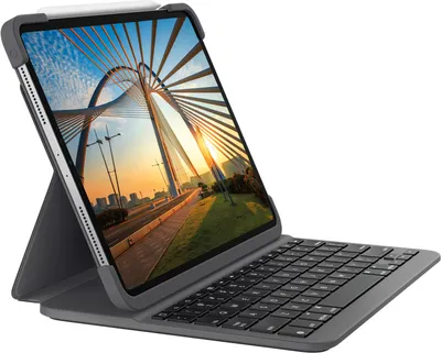 Zdjęcie produktu dla Logitech Slim Folio Pro, QWERTY, Hiszpański, 1,7 cm, 1,6 mm, Apple, iPad Pro 11" (4th gen) (A2759, A2435, A2761, A2762) , iPad Pro 11-inch (3rd gen) (A2377, A2459,...