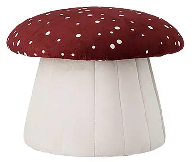 Obrázok produktu pre BLOOMINGVILLE MINI | Púf Lue, červený, polyester | Rozmery: 37 cm (priemer) x 30 cm (výška) | Kód: 82048762