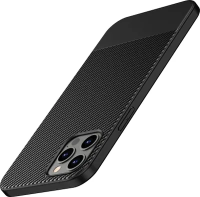 Immagine prodotto di iPhone 12 Pro Max Custodia AVANA Copertura protettiva Paraurti in silicone Custodia sottile Nero Carbon Optics