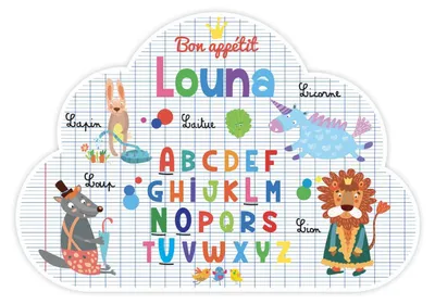 Platzset Cloud-Design, Tiermotive, 29 x 41 cm