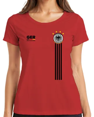 Produktbild von Deutschland Team Fußballfan Adler WM 2026 Weltmeister Worldcup Damen T-Shirt, Rot, M