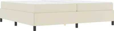 Obrázek produktu pro vidaXL Rám postele s matrací krémový 200 x 200 cm látka
