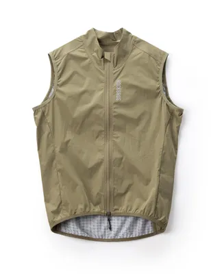 Produktbild von ROCKBROS Packbar Fahrradweste Leichte Winddichte Fahrradjacke Atmungsaktive Reflektierend Fahrrad Weste für Rennrad MTB Khaki EU Größe XXL