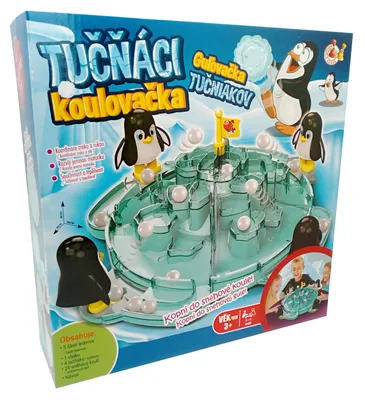A product box for a children's penguin-themed ball game.
