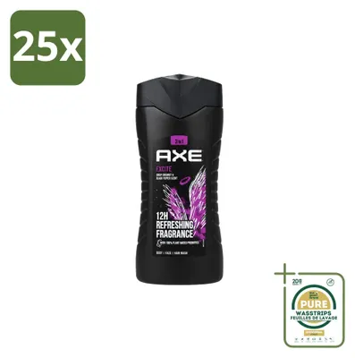 Obrázek produktu pro 25 kusů sprchového gelu Axe Excite - 250 ml - balení