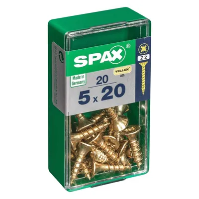 Produktbild von 20er-Pack SPAX Pozidriv-Senkkopfschrauben aus Stahl, Durchm. 5 mm x L. 20 mm