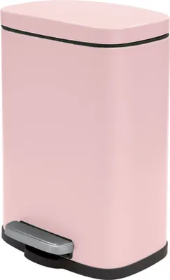 Produktbild von Spirella Kosmetikeimer 5 Liter Edelstahl mit Absenkautomatik und Inneneimer "Akira" Badezimmer Mülleimer Softclose Abfalleimer Rosa