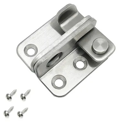 Image de Cadenas en acier inoxydable pour porte, avec vis de fixation (s'ouvre du côté gauche)