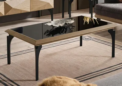 Image de Table basse noire pour salon Table en bois design Tables basses