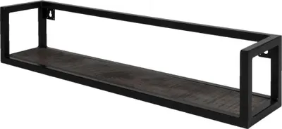 Produktbild von Wandregal Vintage Schwarzes Mangoholz 81 cm