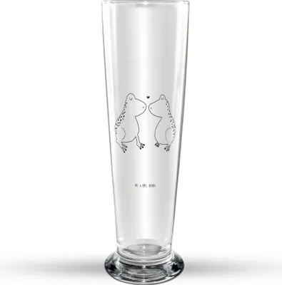 Produktbild von Mr. & Mrs. Panda Bierglas Frosch Liebe - Transparent - Geschenk, Frösche, Glasbecher, Glasbierglas, Bierbecher, Hochzeitstag, Trinkglas, Froschkönig, Freundin, Bier Glas