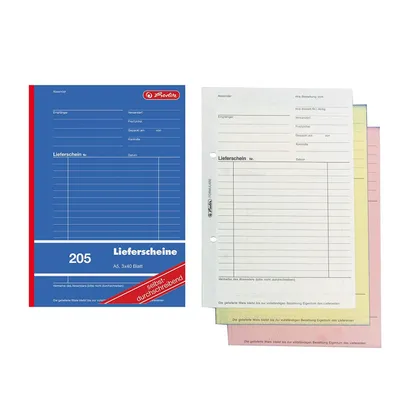 Produktbild von Herlitz Lieferscheinbuch A5 205 3x40 Blatt selbstdurchschreibend