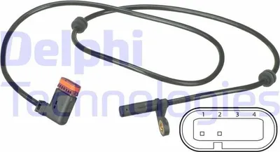 Produktbild von DELPHI ABS Sensor Raddrehzahl Hinten passend für MERCEDES-BENZ GLK (X204) SS20499