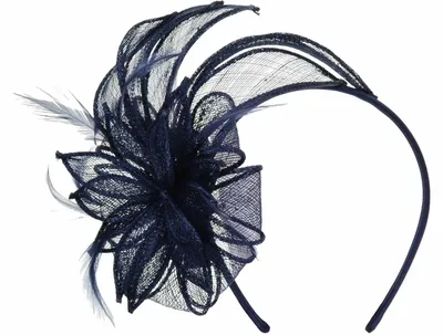 Seeberger verspielter Sinamay Fascinator in blau