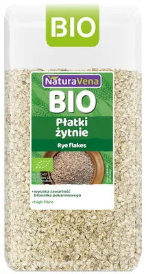 PŁATKI ŻYTNIE BIO 300 g - NATURAVENA