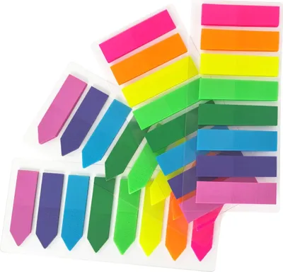 Produktbild von Seitenmarker Selbstklebend 800 Stück, Sticky Notes, Klebezettel,Page Marker, Haftnotizen zum Markieren und Hervorheben von Seiten [2 Designs, 8 Farben] Repositionierbar, Schreibbar 800